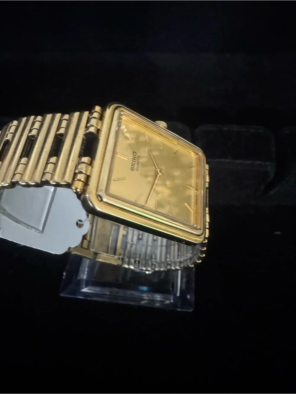 Seiko Gold Tone Rectangular Quartz Watch